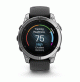 fēnix E – 47 mm, AMOLED - Stainless Steel with Black Silicone Band - 010-03025-00 - Garmin